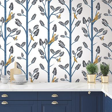 RoomMates Aviary Branch Peel & Stick Wallpaper