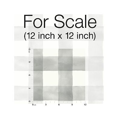 RoomMates Checkmate Watercolor Plaid Peel & Stick Wallpaper