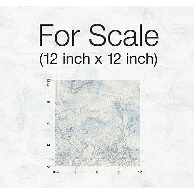 RoomMates Coastal Map Peel & Stick Wallpaper