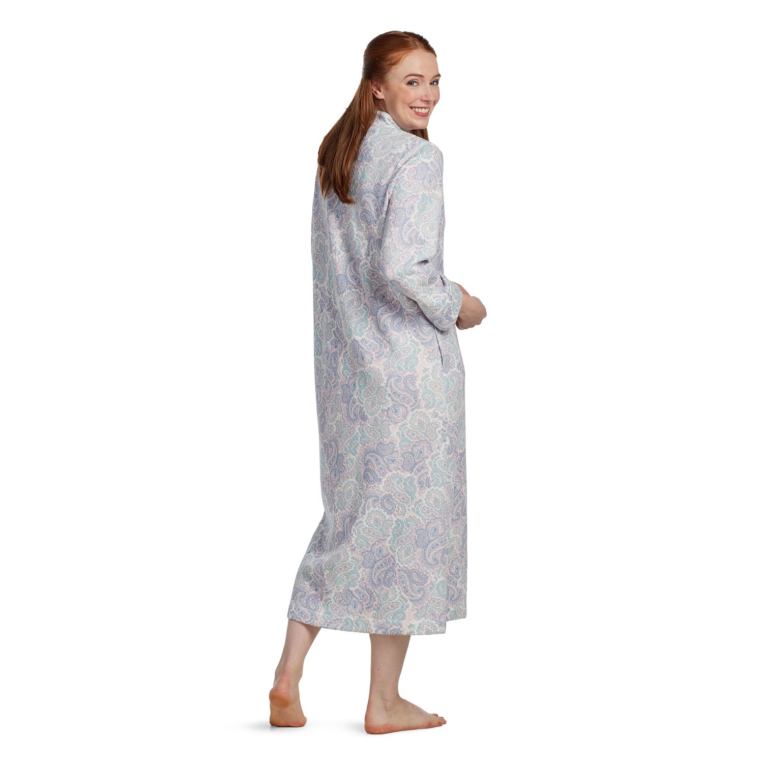 Miss Elaine Terry Zip Robe Cotton Women's Miss Elaine Essentials