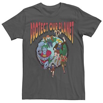 Men's Captain Planet and the Planateers Protect Our Planet Earth Tee