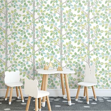 RoomMates Forest Leaves Peel & Stick Wallpaper