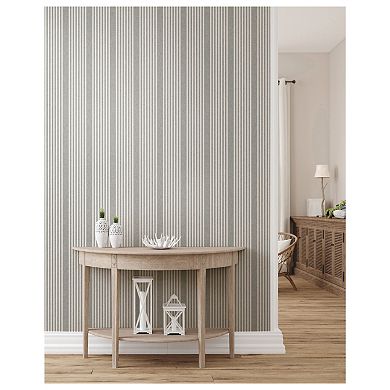 RoomMates French Linen Stripe Peel & Stick Wallpaper