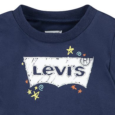 Baby Boy Levi's® Short Sleeve Poster Logo Coverall