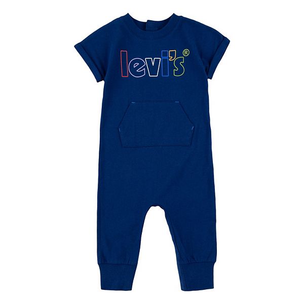 Baby Boy Levi's® Short Sleeve Poster Logo Coverall