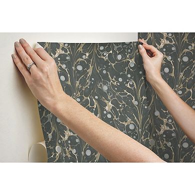 RoomMates Marbled Endpaper Peel & Stick Wallpaper