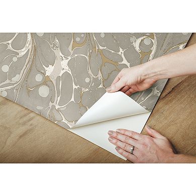 RoomMates Marbled Endpaper Peel & Stick Wallpaper