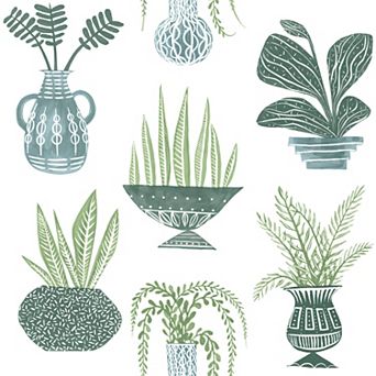 RoomMates Plant Party Peel & Stick Wallpaper