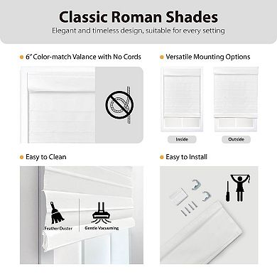 Sonoma Goods For Life Cordless Classic Room Darkening Roman Shade