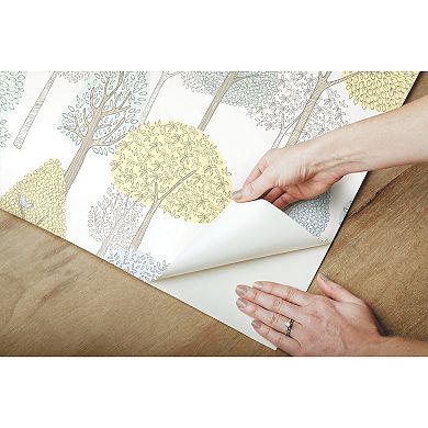RoomMates Treetops Peel & Stick Wallpaper