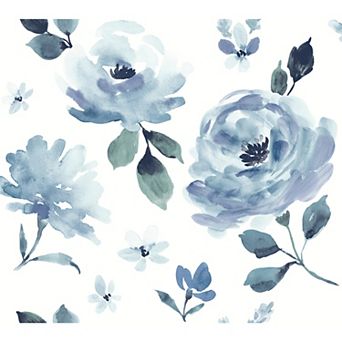 RoomMates Watercolor Blooms Peel & Stick Wallpaper