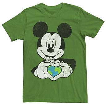 Men's Disney Mickey & Friends Earth Day Mickey Holding Earth Tee
