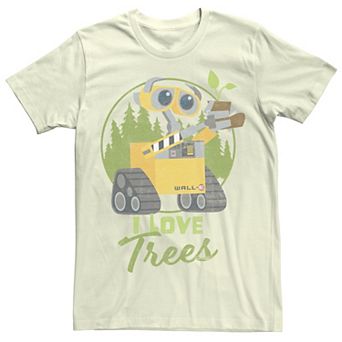 Men's Disney Pixar Earth Day Wall-E I Love Trees Tee