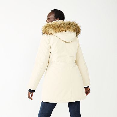 Women's Nine West Hooded Sherpa & Quilted Puffer Coat