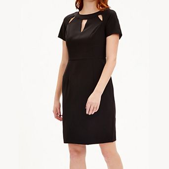 Women's Focus By Shani Keyhole Cutout Crepe Dress
