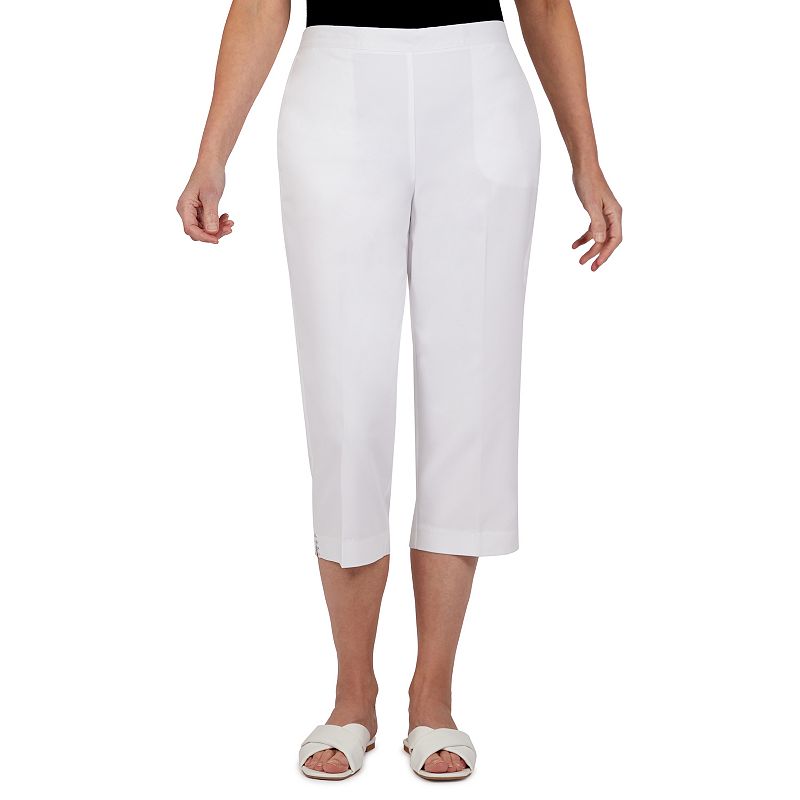 Plus Size Alfred Dunner High-Waisted Embellished Capri Pants, Womens, Size