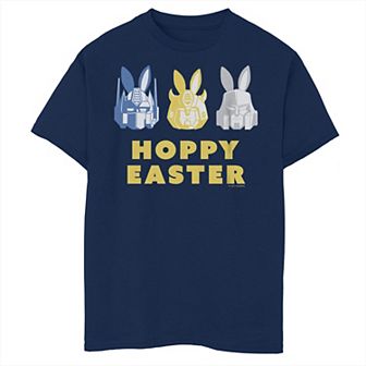 Boys 8-20 Transformers Group Shot Bunny Ear Line Up Hoppy Easter Graphic Tee