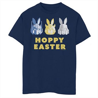 Boys 8-20 Transformers Group Shot Bunny Ear Line Up Hoppy Easter Graphic Tee