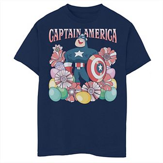 Boys 8-20 Marvel Captain America Collecting Eggs Since 41 Easter Graphic Tee