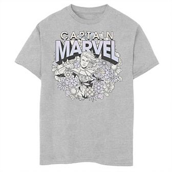 Boys 8-20 Marvel Captain Marvel Spring Floral Graphic Tee