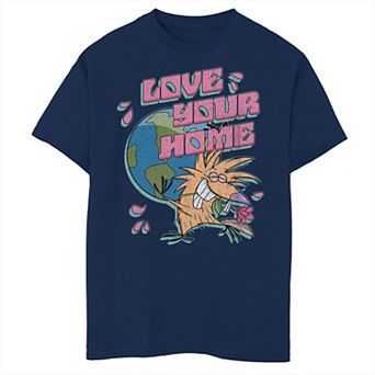 Boys 8-20 Nickelodeon Angry Beavers Norbert Love Your Home Earth Graphic Tee