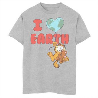 Boys 8-20 Garfield I Heart Earth Balloon Graphic Tee