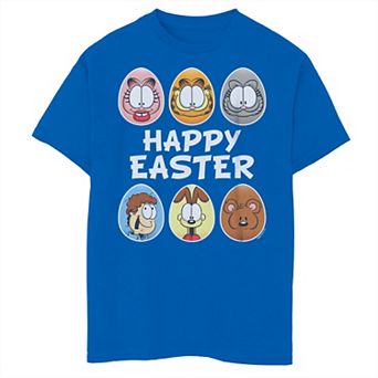 Boys 8-20 Nickelodeon Garfield Happy Easter Eggs Graphic Tee