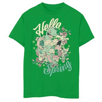 Boys 8-20 Nickelodeon Friends Groupshot Hello Spring Graphic Tee