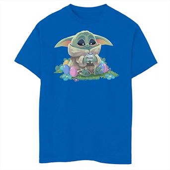 Boys 8-20 Star Wars: The Mandalorian Grogu aka Baby Yoda Easter Eggs Graphic Tee