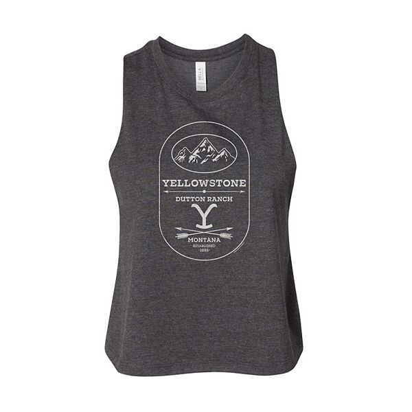 Juniors' Yellowstone Dutton Ranch Cropped Tank Top