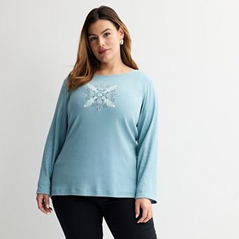 Plus Size Croft & Barrow® Holiday Tee