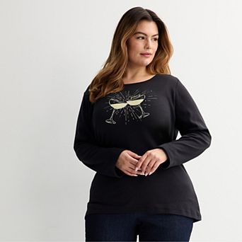 Plus Size Croft & Barrow® Holiday Tee