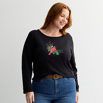 Plus Size Croft & Barrow® Holiday Tee