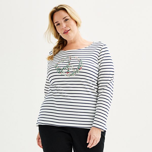 Plus Size Croft & Barrow® Holiday Tee