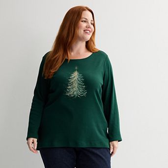 Plus Size Croft & Barrow® Holiday Tee