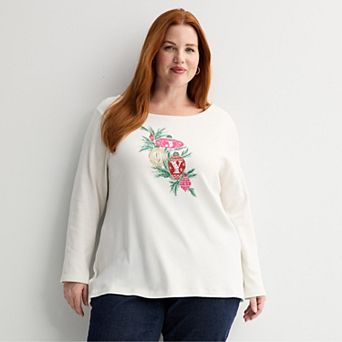 Plus Size Croft & Barrow® Holiday Tee