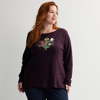 Plus Size Croft & Barrow® Holiday Tee