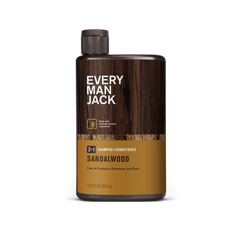Every Man Jack Men s 2-in-1 Shampoo and Conditioner  Sandalwood  13.5 fl oz