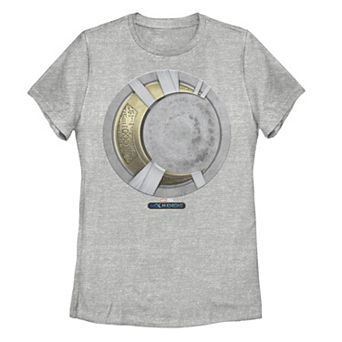 Juniors' Marvel Moon Knight Moon Gold Icon Logo Graphic Tee