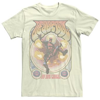 Men's Marvel Comics Retro Deadpool No One Cares Tee