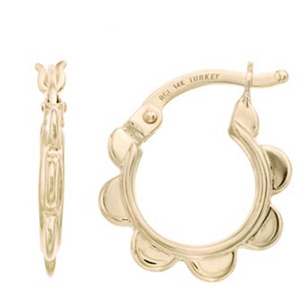 Karat Rush Flower Hoop Earrings