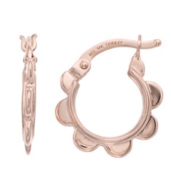 Karat Rush Flower Hoop Earrings