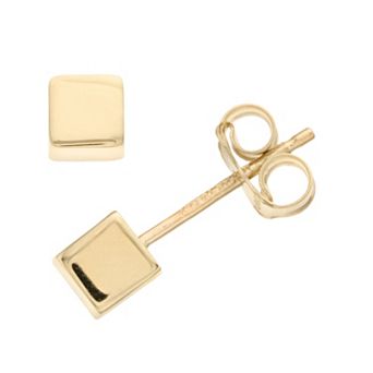 Karat Rush 14k Gold Square Stud Earrings