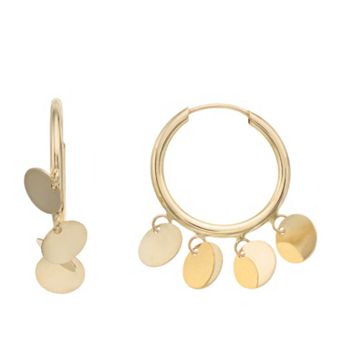 Karat Rush 14k Gold Circle Drop Earrings