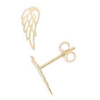 Karat Rush 14k Gold Wing Stud Earrings