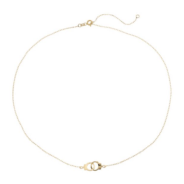 14k Gold Handcuff Necklace