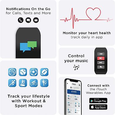 iTouch Gray Camo Strap Touchscreen Smart Watch