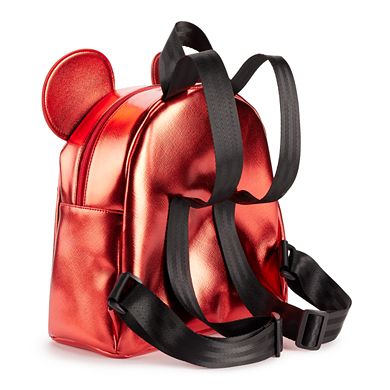 Disney's Minnie Mouse Red Metallic Backpack with 3D Ears