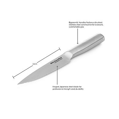 KitchenAid Gourmet 5.5-in. Serrated Utility Knife with Blade Cover