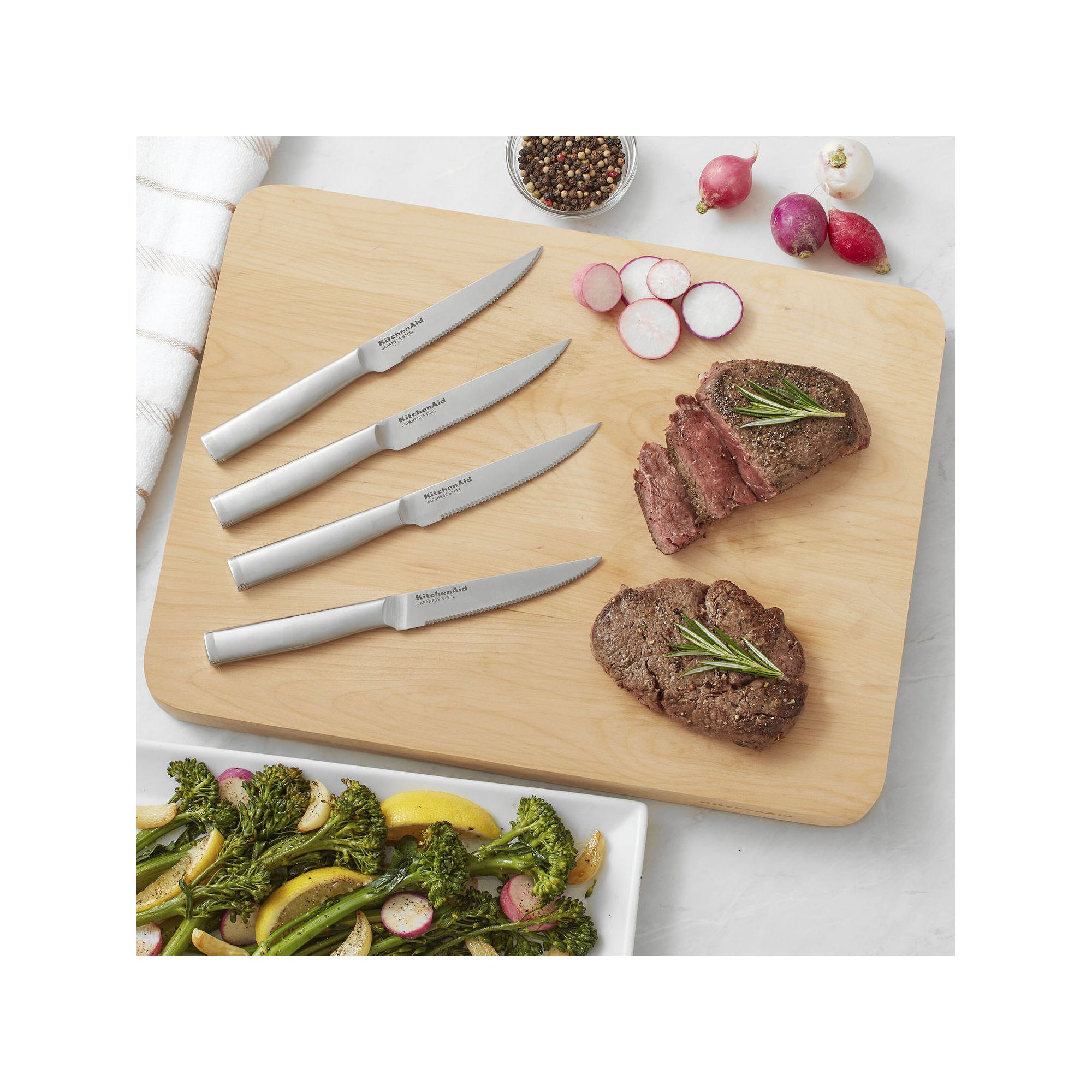 KitchenAid Gourmet 4-pc. Steak Knife Set, Black